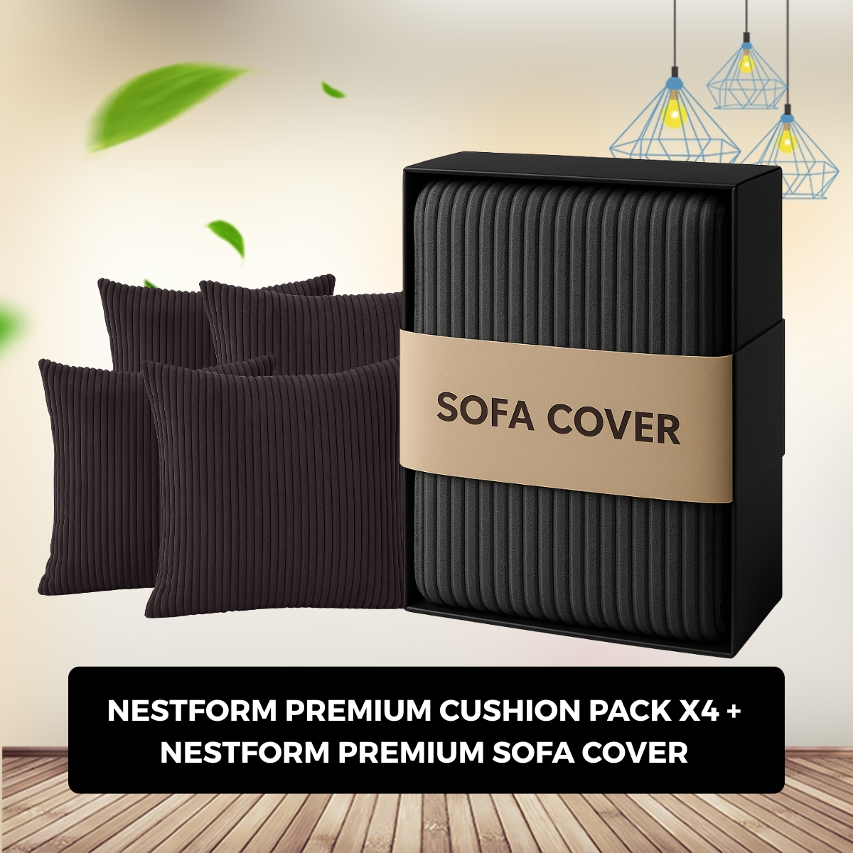 NESTFORM PREMIUM CUSHION PACK X4 + NESTFORM PREMIUM SOFA COVER