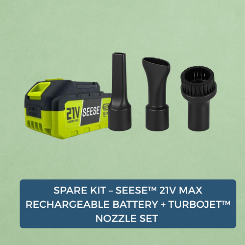 Spare Kit – SEese™ 21V MAX Rechargeable Battery + TurboJet™ Nozzle Set