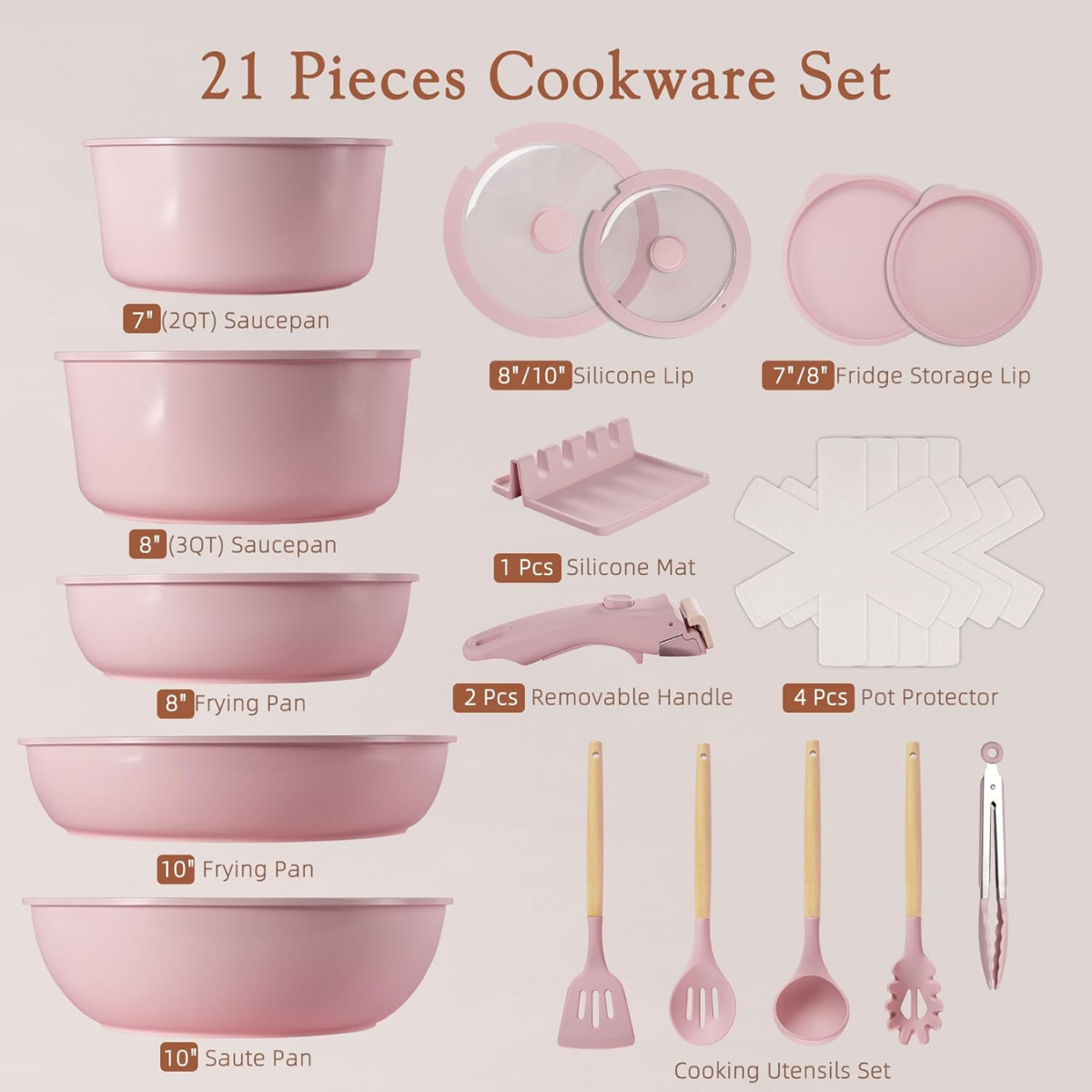 ZenCook™ Ceramic Cookware Set – 20 Pieces